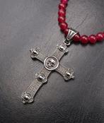 Rubis - Halsketting - Skul Memento Mori - Bescherming,, Antiek en Kunst