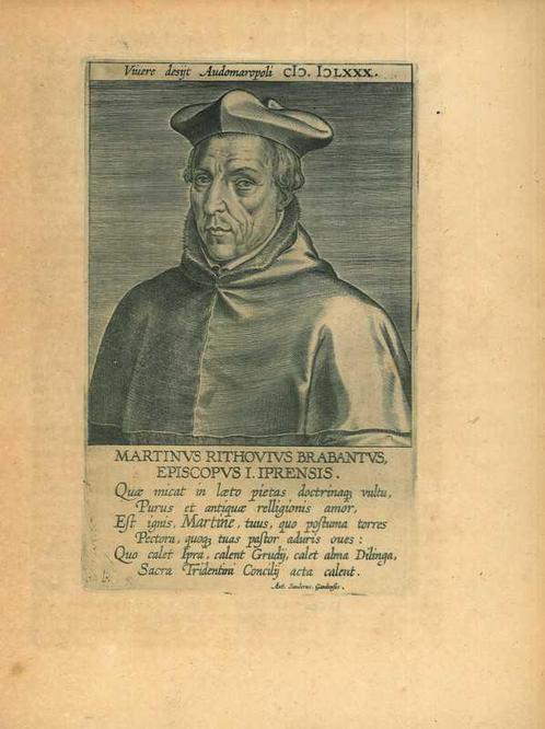 Portrait of Martin Rythovius, Antiek en Kunst, Kunst | Etsen en Gravures