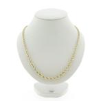 Gouden gedraaide schakel collier | 46,5 cm (schakelketting), Sieraden, Tassen en Uiterlijk, Kettingen, Ophalen of Verzenden, Gebruikt