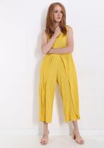 Jumpsuit in linnen GEEL, puur linnen, Maat L, Kleding | Dames, Nieuw