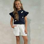 Trui crochet flower (navy), Kinderen en Baby's, Kinderkleding | Maat 104, Nieuw, Meisje, Like Flo, Shirt of Longsleeve