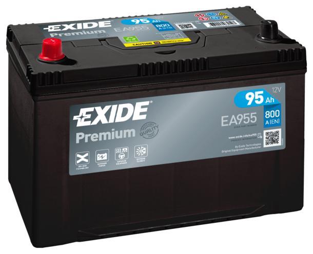 Exide Premium accu | EA955 | 12V 95Ah, Auto-onderdelen, Accu's en Toebehoren, Ophalen of Verzenden