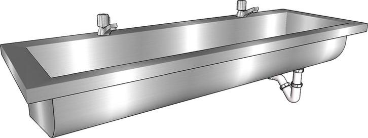 wasgoot | RVS | Incl. kranen | 6 formaten HorecaTraders, Zakelijke goederen, Horeca | Meubilair en Inrichting, Verzenden