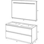 Xellanz Sephia Compleet Badmeubel - 120cm - Nature, Huis en Inrichting, Badkamer | Badkamermeubels, Ophalen of Verzenden, Nieuw