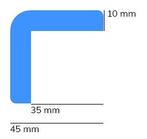 Stootrand foam, model 7 – 1 meter - Polyurethaanschuim (PU), Verzenden