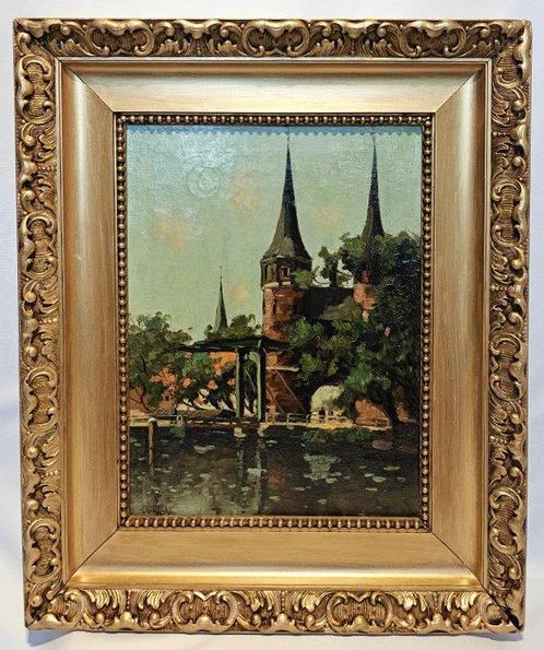 H. Endlich (XX) - Oostpoort in Delft, Antiek en Kunst, Kunst | Schilderijen | Klassiek
