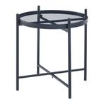 [en.casa] Bijzettafel Lier rond 41,5xØ46 cm zwart, Huis en Inrichting, Verzenden, Nieuw