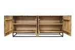 Massief houten dressoir VULCANO 180cm bruin mangohout, Huis en Inrichting, Kasten | Dressoirs, Ophalen of Verzenden, Nieuw