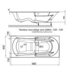 Ligbad Allibert Moovance Rechthoek Toplax Duobad Wit 180x80, Ophalen of Verzenden, Nieuw