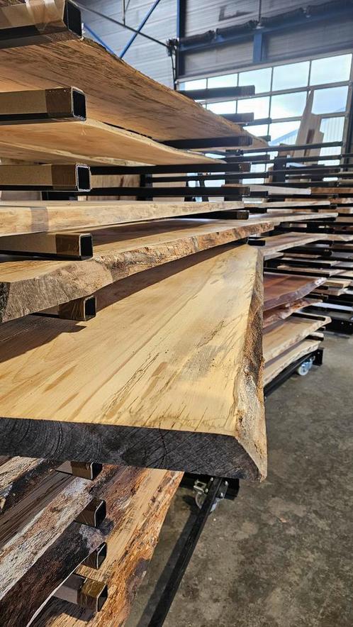 GOEDKOPE BOOMSTAMPLANKEN EN TAFELBLADEN SCHAALDELEN EIK ENZ., Doe-het-zelf en Verbouw, Hout en Planken, Nieuw, Ophalen
