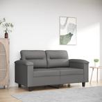 vidaXL Tweezitsbank 120 cm microvezelstof donkergrijs, Huis en Inrichting, Banken | Bankstellen, Verzenden, 150 tot 200 cm, Stof