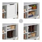 2dekans | SoBuy Opbergbank - Wit - Hout - 80x30x45cm, Ophalen of Verzenden, Zo goed als nieuw