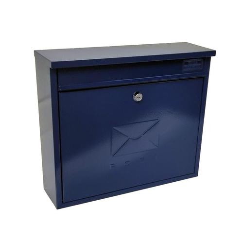 G2 Elegance wandbrievenbus staal - donkerblauw, Tuin en Terras, Brievenbussen, Nieuw, Verzenden