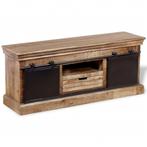 vidaXL Tv-meubel met 2 schuifdeuren 110x30x45 cm massief, Huis en Inrichting, Kasten | Televisiemeubels, 100 tot 150 cm, Verzenden