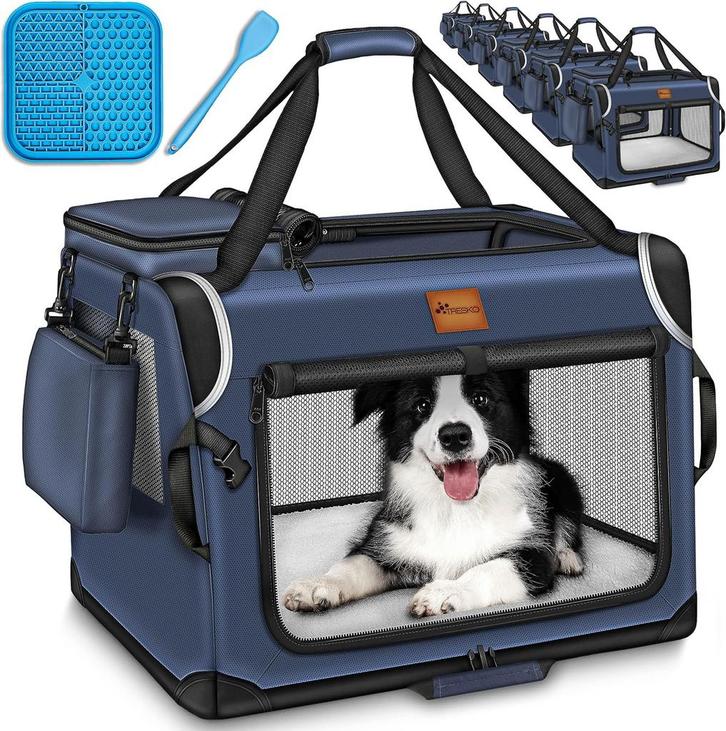 Reisbench hond - Draagtas hond - Transportbox - 50x34x34  cm, Dieren en Toebehoren, Transportboxen, Zo goed als nieuw, Verzenden