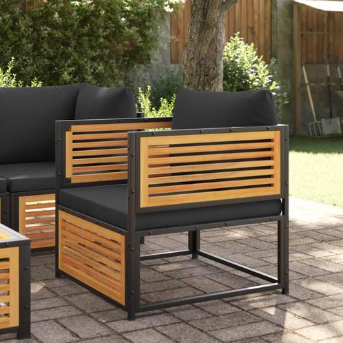 vidaXL Tuinstoel met kussens massief acaciahout, Tuin en Terras, Tuinsets en Loungesets, Nieuw, Hardhout, Verzenden