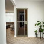 Stalen Binnendeur 6 Vlaks Olijfgroen Rook glas Met slot, Doe-het-zelf en Verbouw, Deuren en Horren, Minder dan 80 cm, Binnendeur