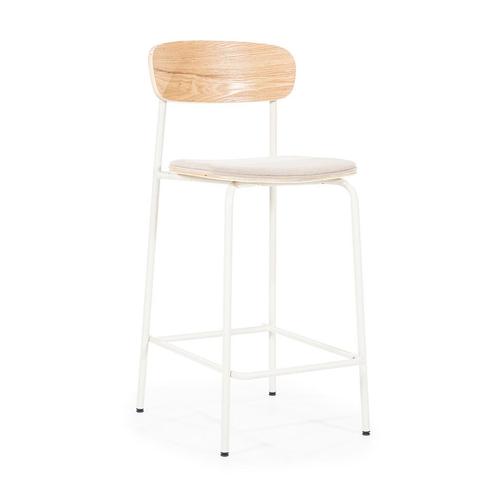 *WOONWINKEL* By-Boo Skola Vintage School Barkruk Beige, Huis en Inrichting, Barkrukken, Nieuw, Verzenden