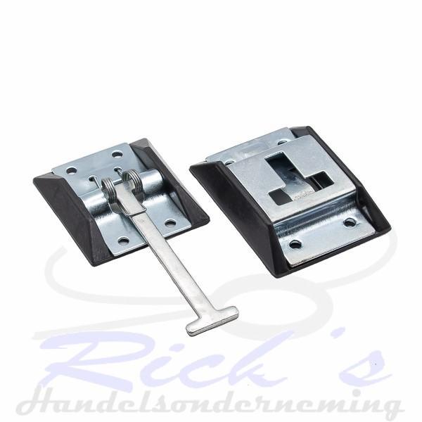 Deurvastzetter T+cont+2x oplegstuk verzinkt, Caravans en Kamperen, Camper-accessoires, Nieuw, Ophalen of Verzenden