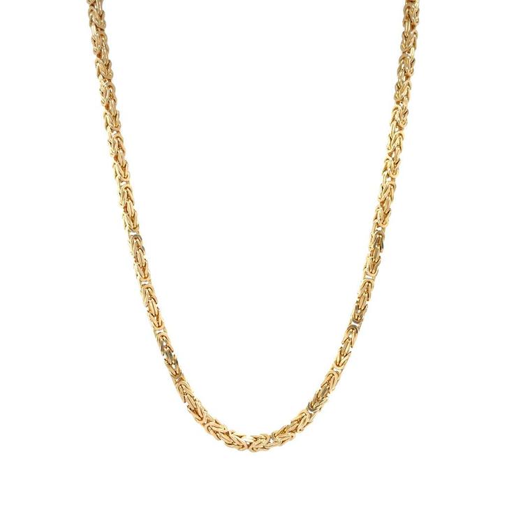 Gouden konings collier 61.5 cm 14 karaat, Sieraden, Tassen en Uiterlijk, Kettingen, Goud, Zo goed als nieuw, Goud, Verzenden