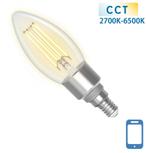 Kaarslamp E14 4.5W WiFi + Bluetooth CCT 2700K-6500K | Smartl, Huis en Inrichting, Lampen | Overige, Verzenden, Nieuw