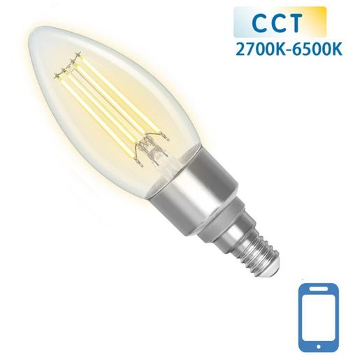 Kaarslamp E14 4.5W WiFi + Bluetooth CCT 2700K-6500K | Smartl, Huis en Inrichting, Lampen | Overige, Nieuw, Verzenden