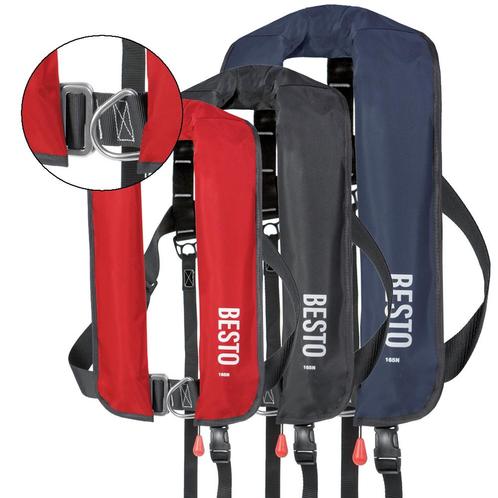 Besto Automatisch reddingsvest 165N met Harnas-Rood, Watersport en Boten, Accessoires en Onderhoud, Nieuw, Ophalen of Verzenden