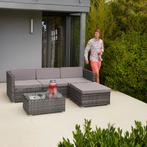 Wicker zitgroep Florenz - zwart / grijs