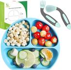 HI NATURE™ Baby bord met zuignap - Siliconen baby bestek -, Ophalen of Verzenden, Zo goed als nieuw