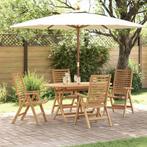 vidaXL Tuinstoel 4 pcs Bruin 52 x 64.5 x 108 cm Massief, Tuin en Terras, Tuinstoelen, Verzenden, Nieuw