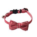 Kattenhalsband met strik Rood Streep (Denim) (Halsband Set), Ophalen of Verzenden, Nieuw