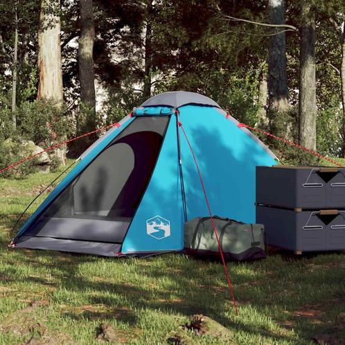 vidaXL Koepeltent 2-persoons waterdicht blauw, Caravans en Kamperen, Tenten, Nieuw, tot en met 2, Verzenden