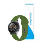 Siliconen smartwatch bandje – Donkergroen 22mm - Universeel, Telecommunicatie, Mobiele telefoons | Toebehoren en Onderdelen, Nieuw