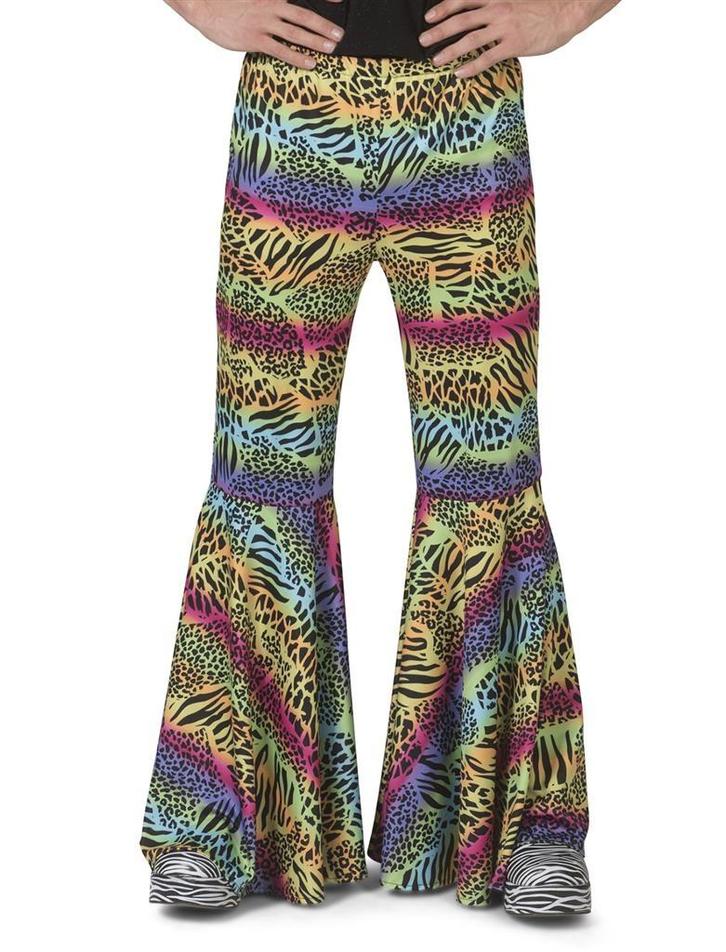 Neon Hippie Broek Met Dierenprint Man, Kleding | Heren, Carnavalskleding en Feestkleding, Nieuw, Ophalen of Verzenden