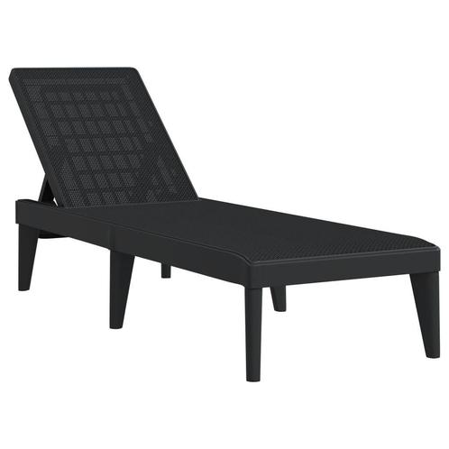 Ligbed - Antraciet - OP=OP! Heerlijk relaxen!, Tuin en Terras, Ligbedden, Verstelbaar, Nieuw, Kunststof, Ophalen of Verzenden