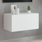 vidaXL Tv-wandmeubel met LED-verlichting 60x35x31 cm wit, Verzenden, Nieuw, Overige houtsoorten