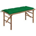 vidaXL Tuinbank inklapbaar met kussen 118 cm bamboe, Tuin en Terras, Verzenden, Nieuw, Hout