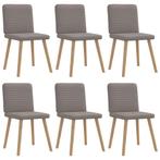 vidaXL Eetkamerstoelen 6 st stof taupe, Huis en Inrichting, Stoelen, Verzenden, Nieuw