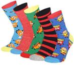 Jongens sokken met fastfood print 5-pack rood €7,95, Nieuw, Verzenden