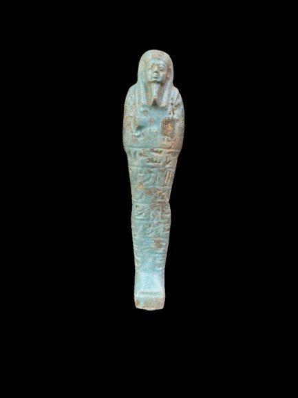 Oud-Egyptisch Faience Grote Egyptische Ushabti van, Verzamelen, Mineralen en Fossielen