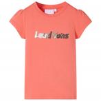 vidaXL Kindershirt met kapmouwen 104 koraalkleurig, Verzenden, Nieuw