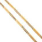 18 Krt. gouden gourmet/fantasie schakel ketting | 43 cm, Sieraden, Tassen en Uiterlijk, Kettingen, Ophalen of Verzenden, Gebruikt