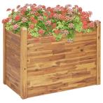 vidaXL Plantenbak verhoogd 110x60x84 cm massief acaciahout, Tuin en Terras, 100 cm of meer, Verzenden, Nieuw, 60 cm of meer