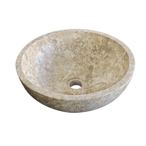 Waskom Imso Lavabo Tondo Trotol Beige Marmer 40x15cm, Doe-het-zelf en Verbouw, Sanitair, Overige typen, Nieuw, Ophalen of Verzenden