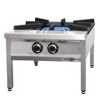 GGM Gastro | Hokker op gas - 27 kW - 2 branders | GKE685 |, Verzenden, Nieuw, Inbouw