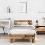 vidaXL Bedframe met hoofdeinde Oud Hout 90 x 200 cm Bewerkt, Huis en Inrichting, Verzenden, Nieuw, Bruin, Hout