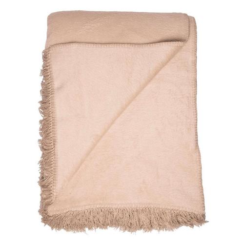 plaid uni champange xl 150x200cm, Huis en Inrichting, Woonaccessoires | Overige, Verzenden