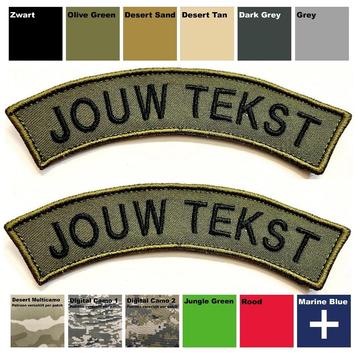 Straatnaam met je eigen tekst! klittenband patch schouder beschikbaar voor biedingen