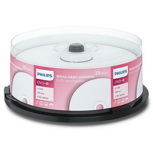 Philips | DVD-R | 4.7 GB | Inkjet Printable | 25 stuks, Computers en Software, Beschrijfbare discs, Nieuw, Verzenden