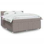 vidaXL Boxspring met matras stof taupe 180x200 cm, Huis en Inrichting, Slaapkamer | Bedden, Eenpersoons, Verzenden, Nieuw, 80 cm
